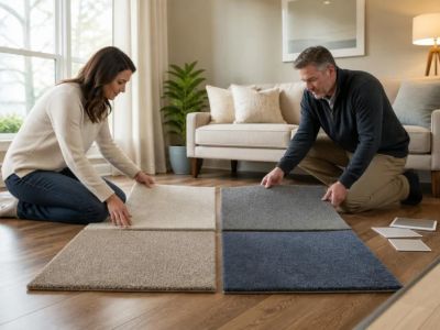 Carpet Samples at Home: Check Light, Color, Pile, and Return