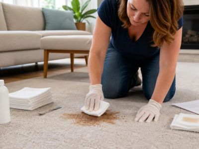 Carpet Spot Cleaning: Blot, Test, Rinse, and Recheck