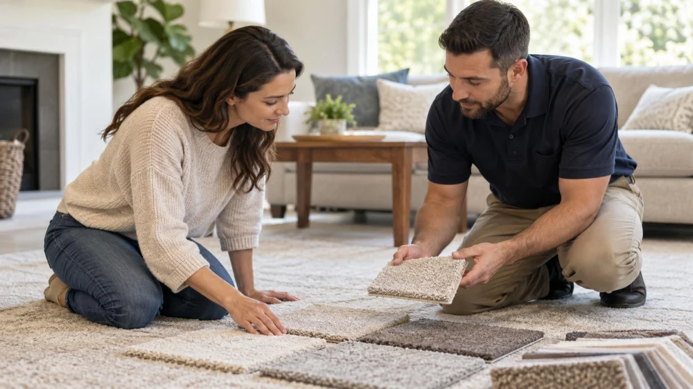 Carpet Sample Check: Light, Pile, Colour, and Room Use