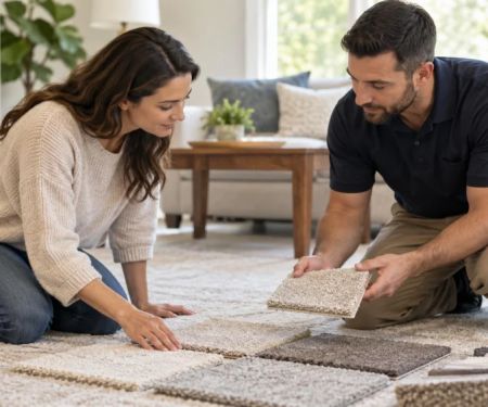 Carpet Sample Check: Light, Pile, Colour, and Room Use