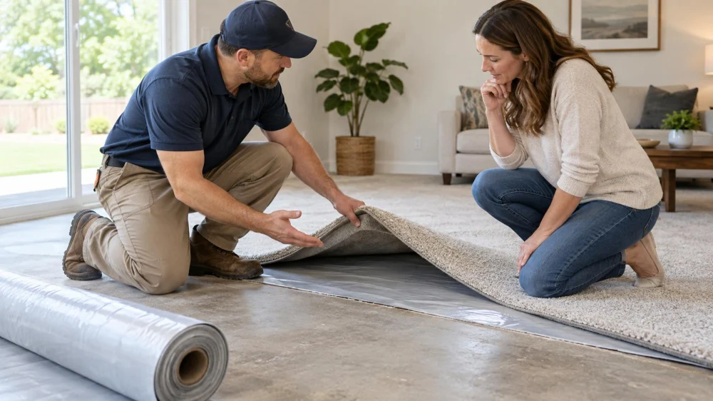 Carpet Moisture Barrier: Slab, Product, and Warranty
