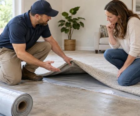 Carpet Moisture Barrier: Slab, Product, and Warranty