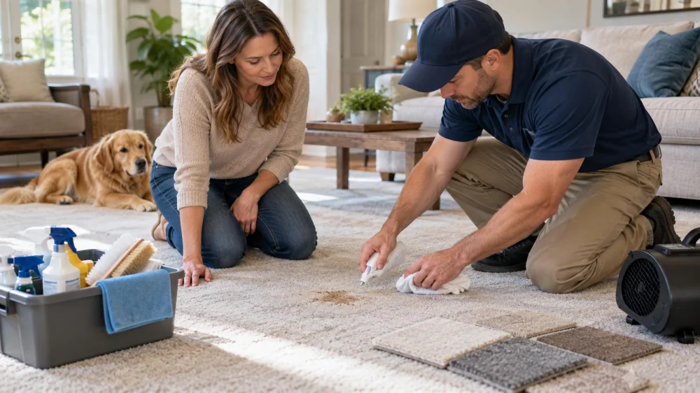 Carpet Spot-Cleaning Test: Product, Colour, and Drying