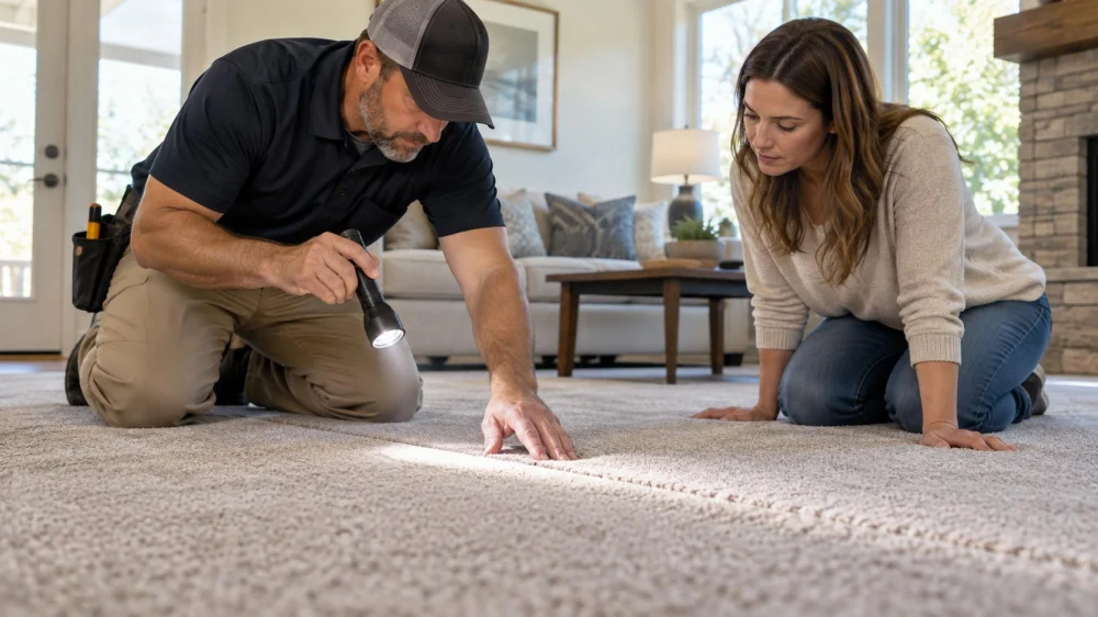 Carpet Seam Check: Light, Direction, and Edge Security