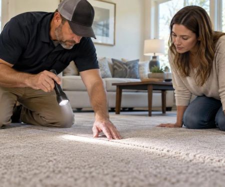 Carpet Seam Check: Light, Direction, and Edge Security