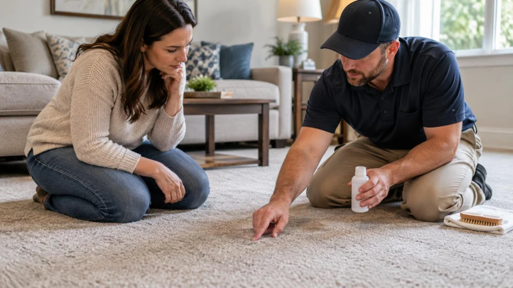 Carpet Spot Test Plan: Product, Hidden Area, and Drying