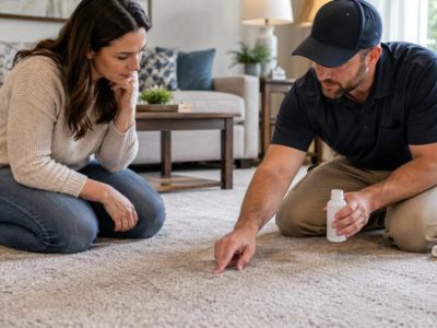 Carpet Spot Test Plan: Product, Hidden Area, and Drying